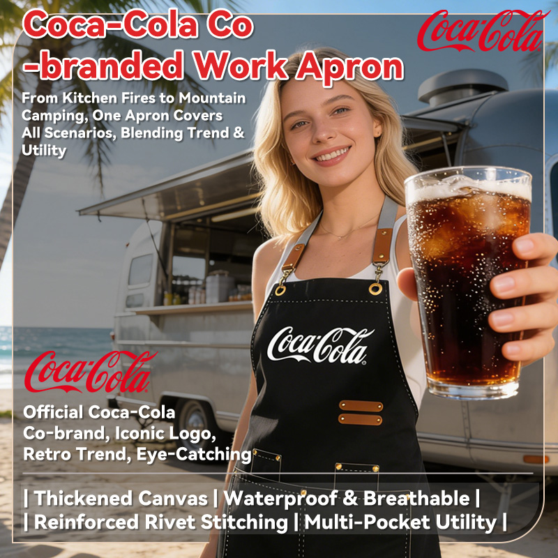 Camping Cooking Apron - مريلة مطبخ COKE للنساء والرجال مقاومة