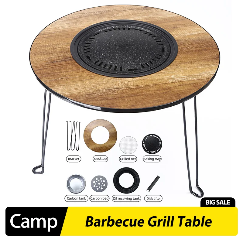 Camping Cooking Table Foldable - طاولة شواء محمولة قابلة للطي غير