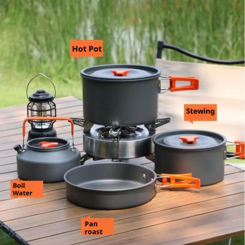 Camping Cooking Easy - وعاء محمول ذو سعة كبيرة، مريح