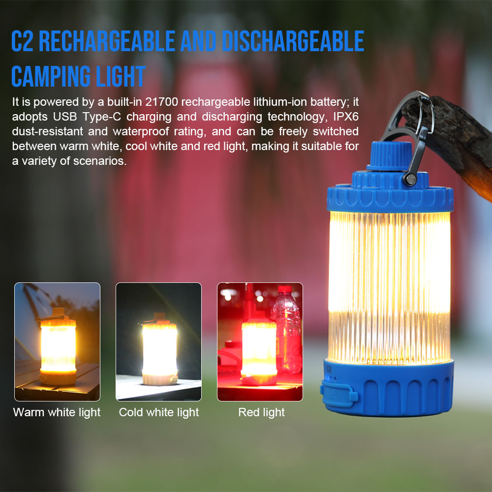 Camping Cooking Tent - مصابيح تخييم LED قابلة لإعادة الشحن