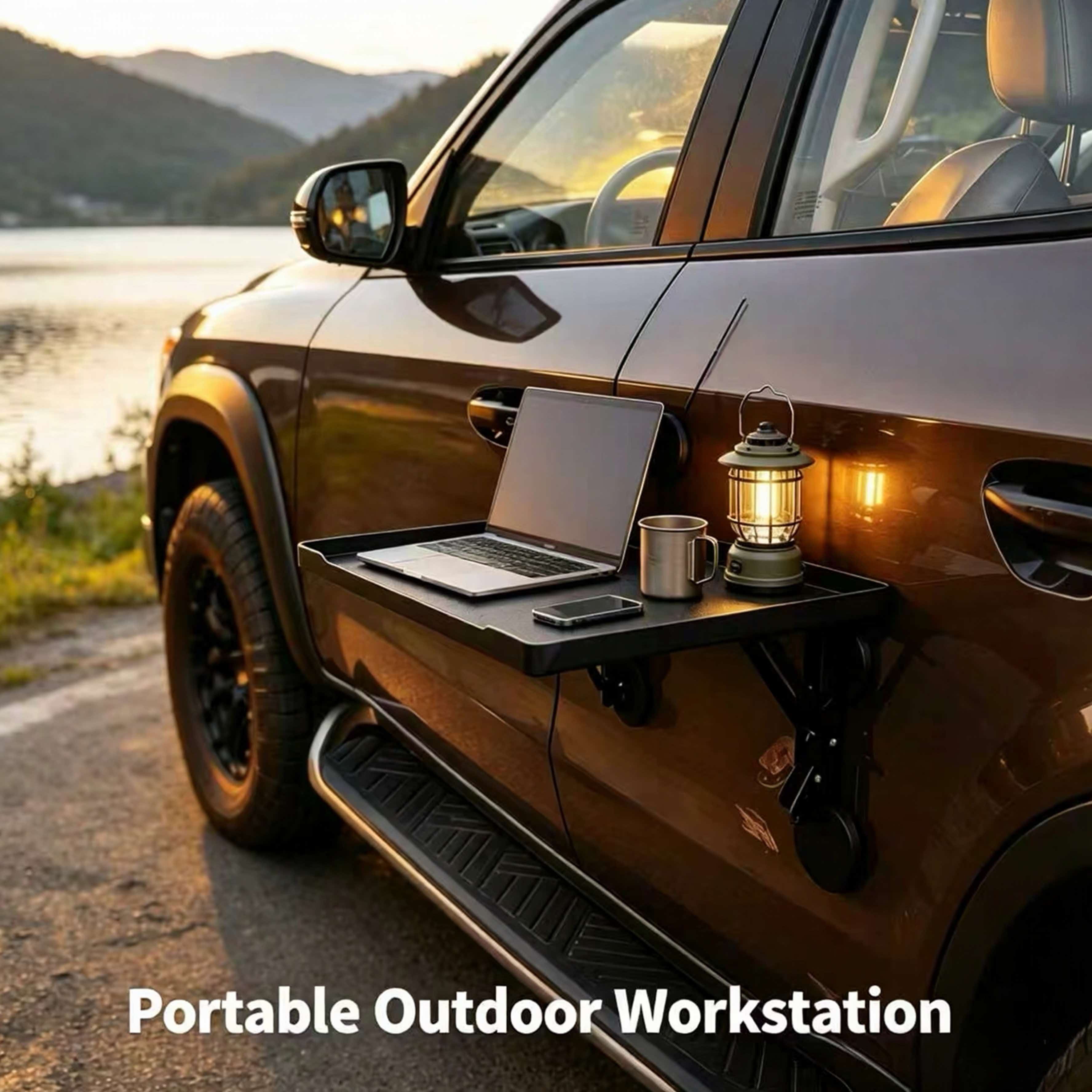Camping Cooking Table Foldable - طاولة جانبية مغناطيسية قابلة للطي للسيارة،