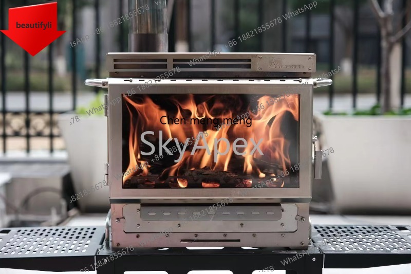 Camping Cooking Materials - موقد حطب خارجي متين من الفولاذ