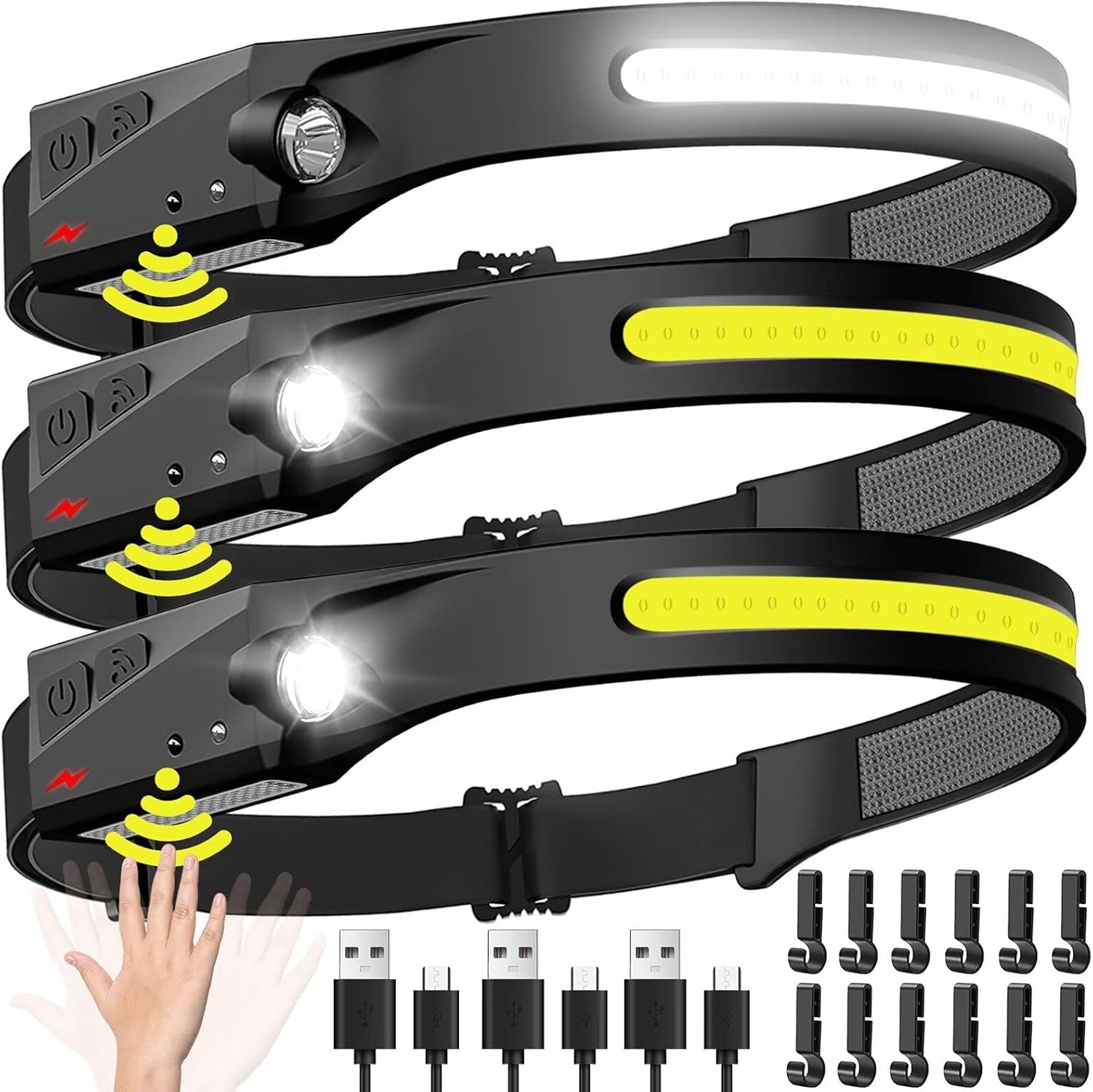 Camping Cooking Fish - الاستشعار كشافات LED رئيس مصباح يدوي