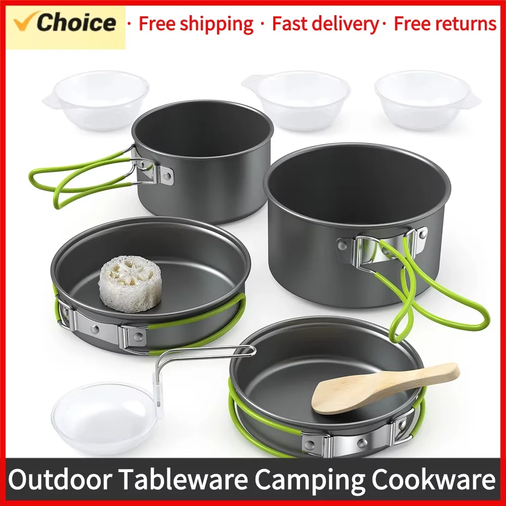 Camping Cooking Materials - مجموعة أدوات الطهي للتخييم في الهواء