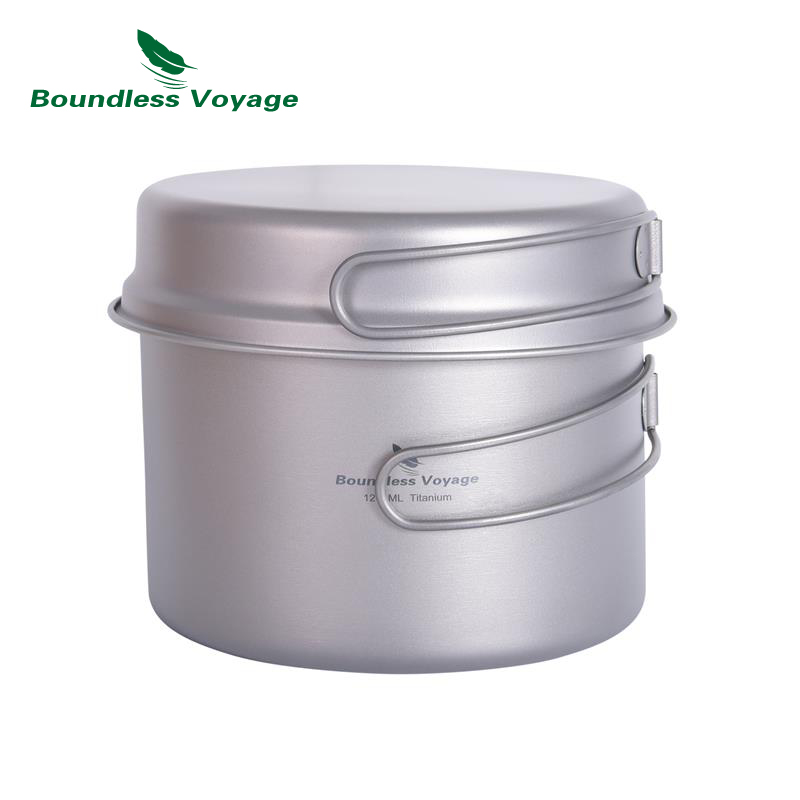 Camping Cooking Mess Kit - رحلة لا حدود لها وعاء التيتانيوم