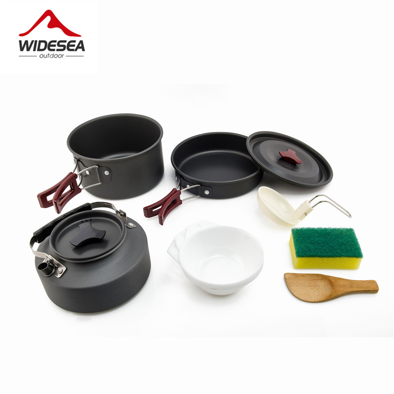 Camping Cooking And Dining Set - Widesea التخييم طقم حلل استانلس ستيل