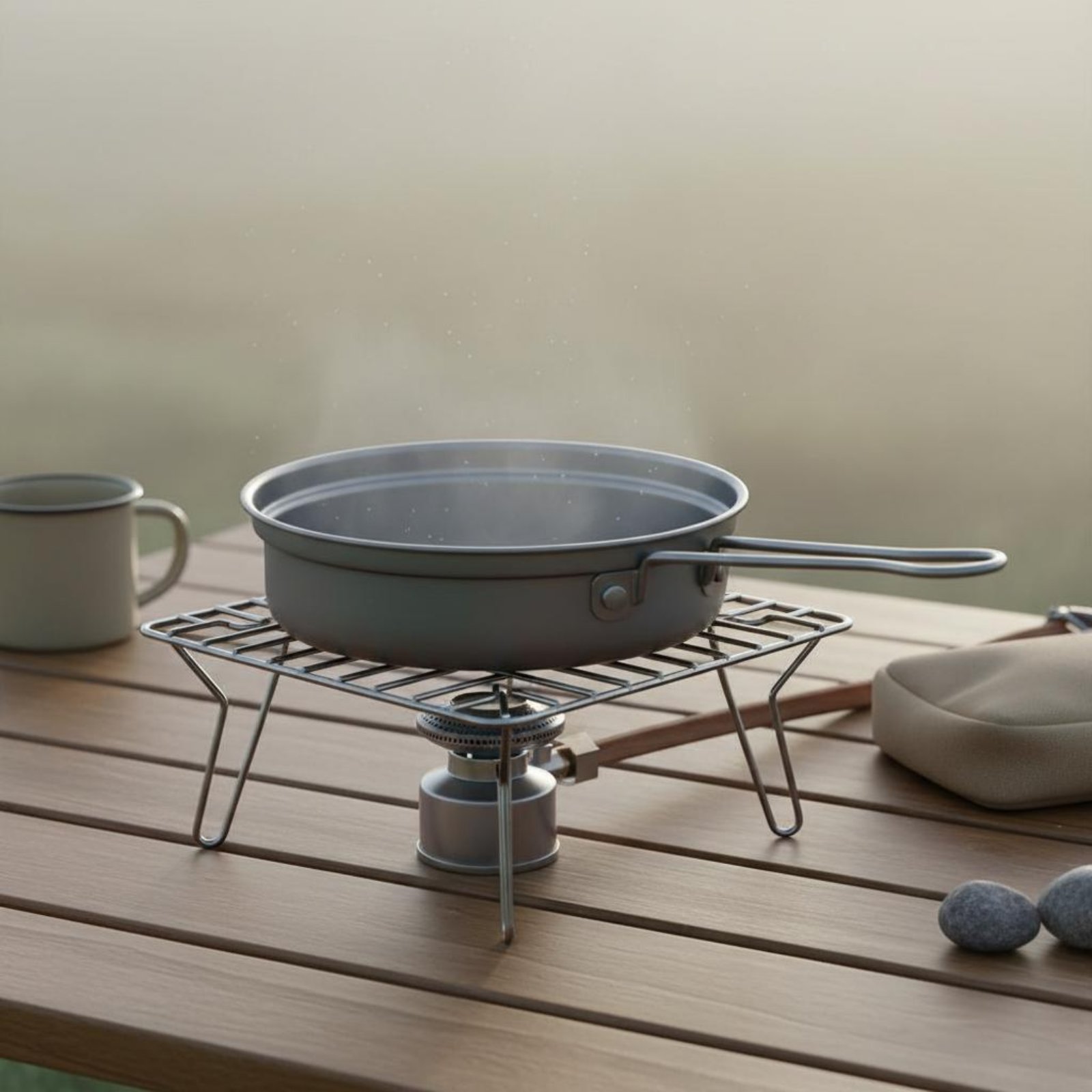 Camping Cooking And Dining Set - طقم طهي معدني للتخييم مكون من