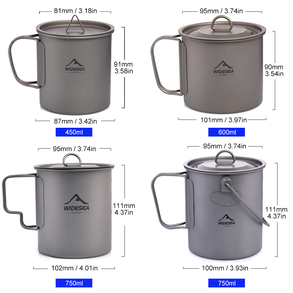 كوب تخييم من التيتانيوم من ويد - مراجعة Camping Cooking And Dining Set وسعره