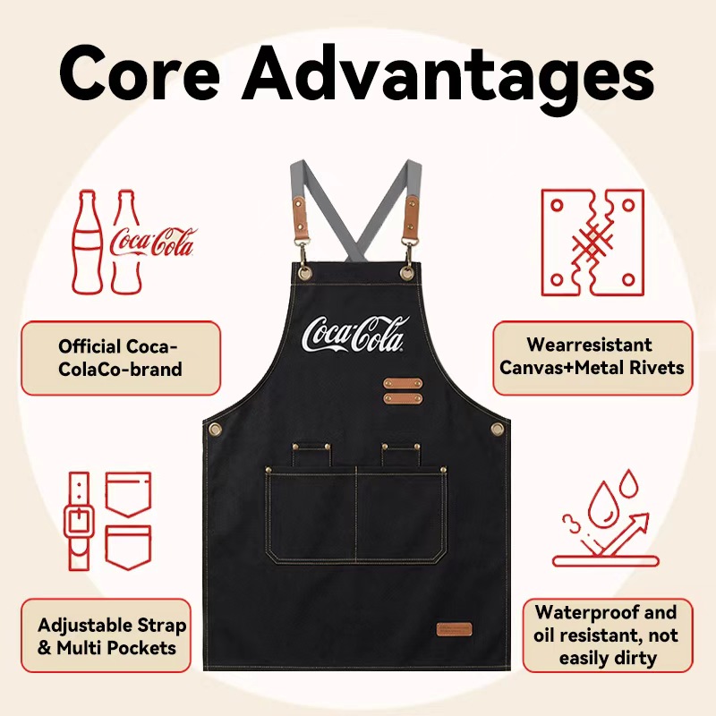 مريلة مطبخ COKE للنساء والرجال - مراجعة Camping Cooking Apron وسعره