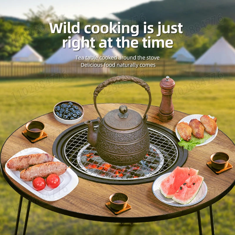 طاولة شواء محمولة قابلة للطي غ - مراجعة Camping Cooking Table Foldable وسعره