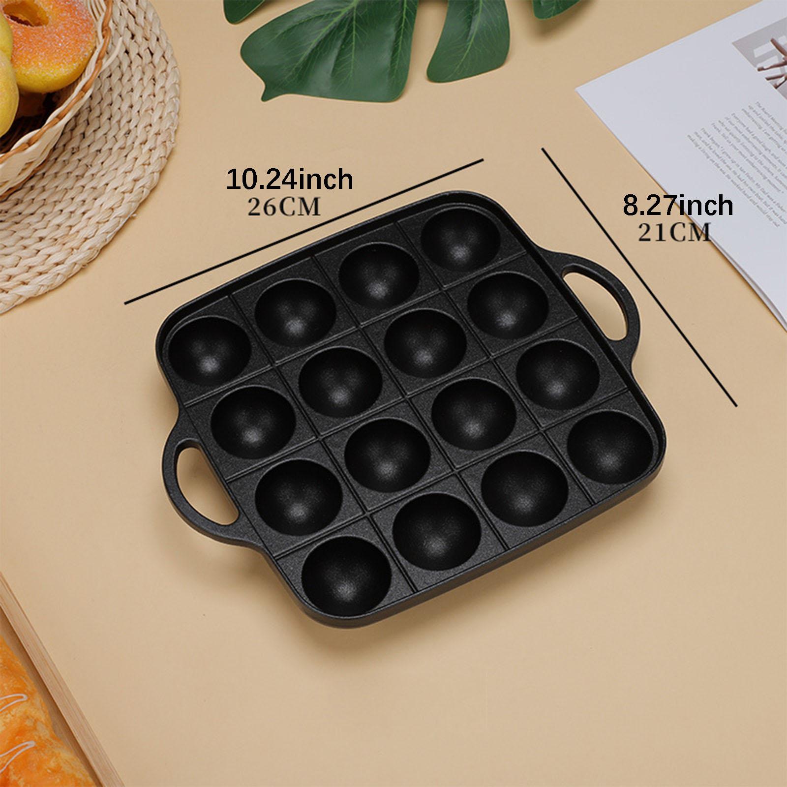مقلاة تاكوياكي بـ 16 تجويفًا،  - مراجعة Camping Cooking Cast Iron وسعره