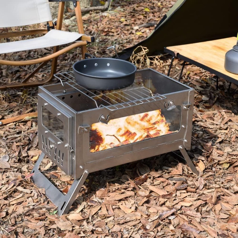 430 الفولاذ المقاوم للصدأ المح - مراجعة Camping Cooking Tent وسعره