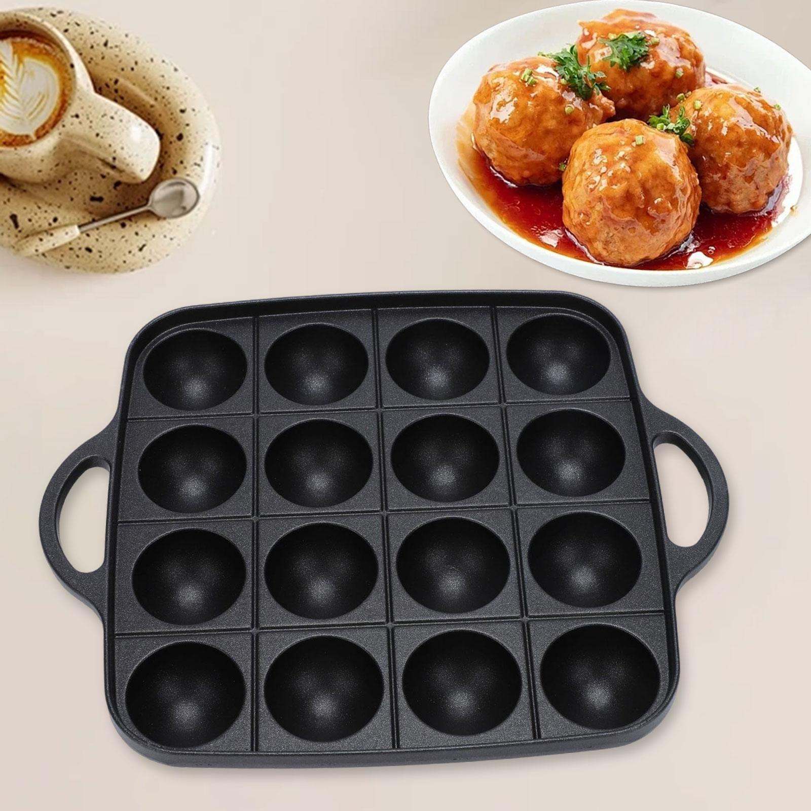 تاكوياكي مقلاة شواء 16 تجاويف  - مراجعة Camping Cooking Cast Iron وسعره