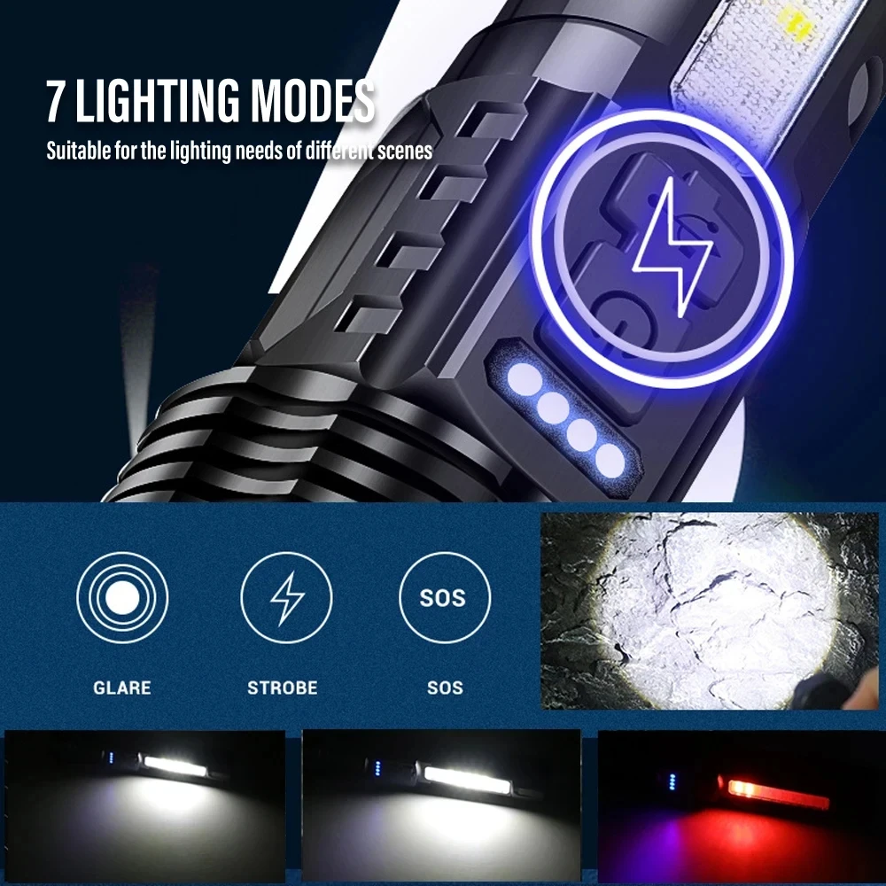 مصباح يدوي قوي بتقنية LED XHP5 - مراجعة Camping Cooking Fish وسعره