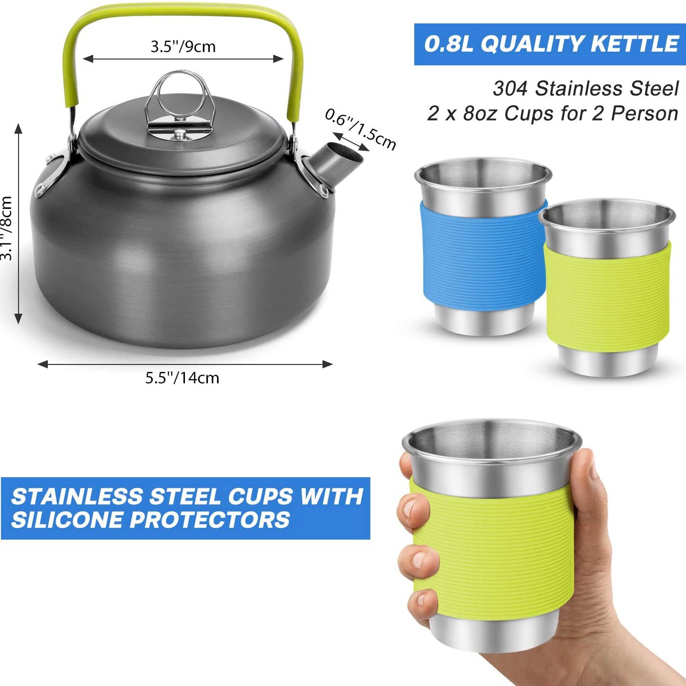طقم طهي كامل للتخييم لـ 2-3 أش - مراجعة Camping Cooking Easy وسعره