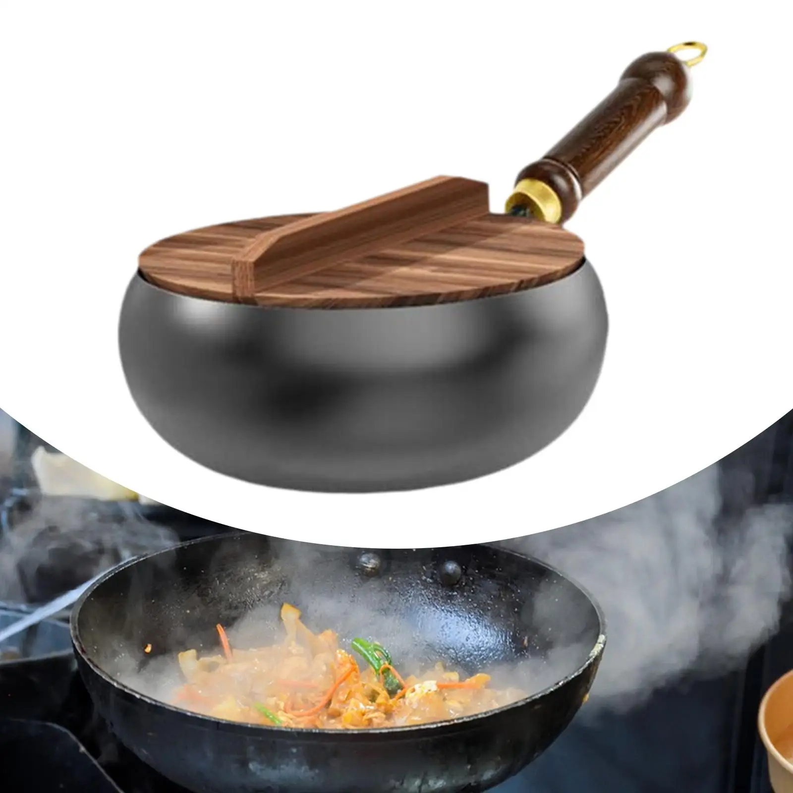 مقلاة ووك غير لاصقة بطلاء خاص  - مراجعة Camping Cooking Cast Iron وسعره