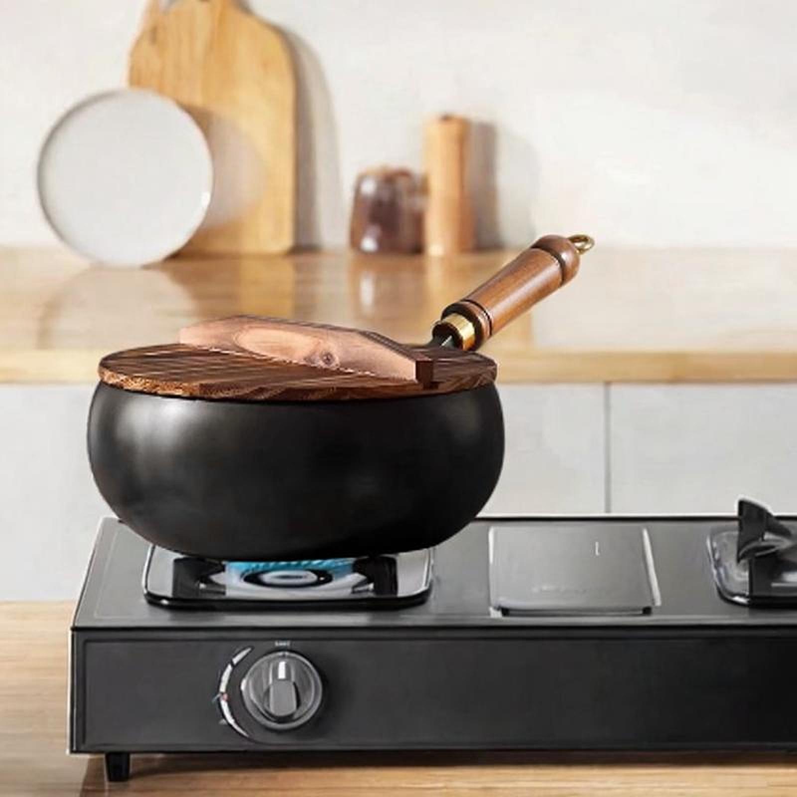 غير المغلفة ووك الصينية ووك غط - مراجعة Camping Cooking Cast Iron وسعره