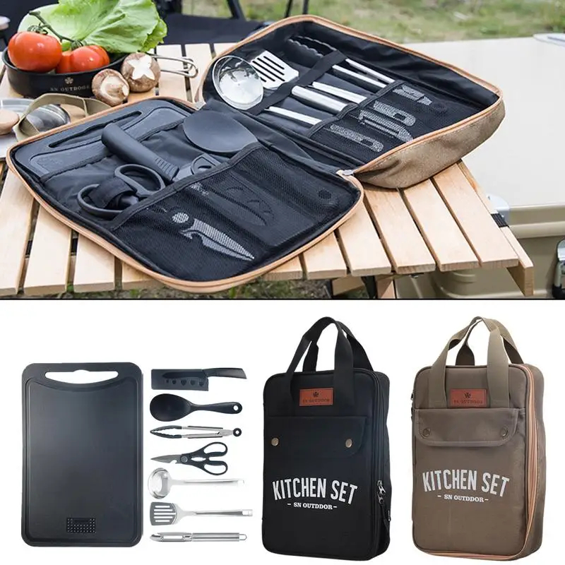 طقم أدوات طهي للتخييم مكون من  - مراجعة Camping Cooking And Dining Set وسعره