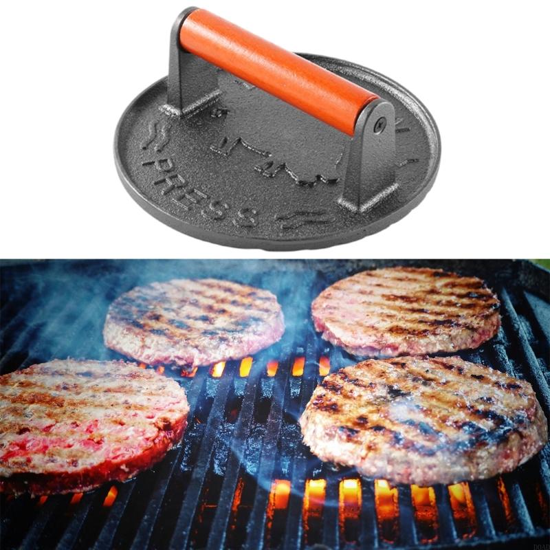 D0AD ثقيلة الحديد الزهر برغر م - مراجعة Camping Cooking Cast Iron وسعره