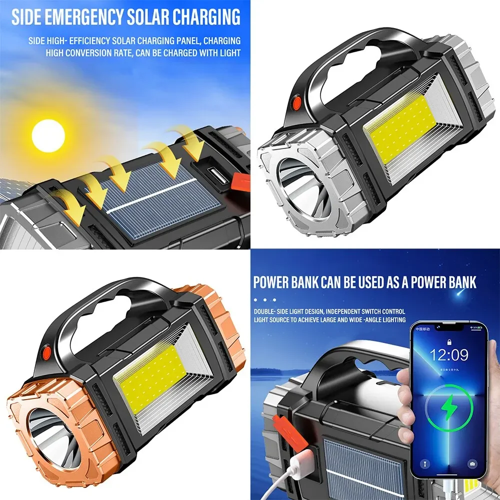 مصباح يدوي LED شمسي عالي الطاق - مراجعة Camping Cooking Fish وسعره