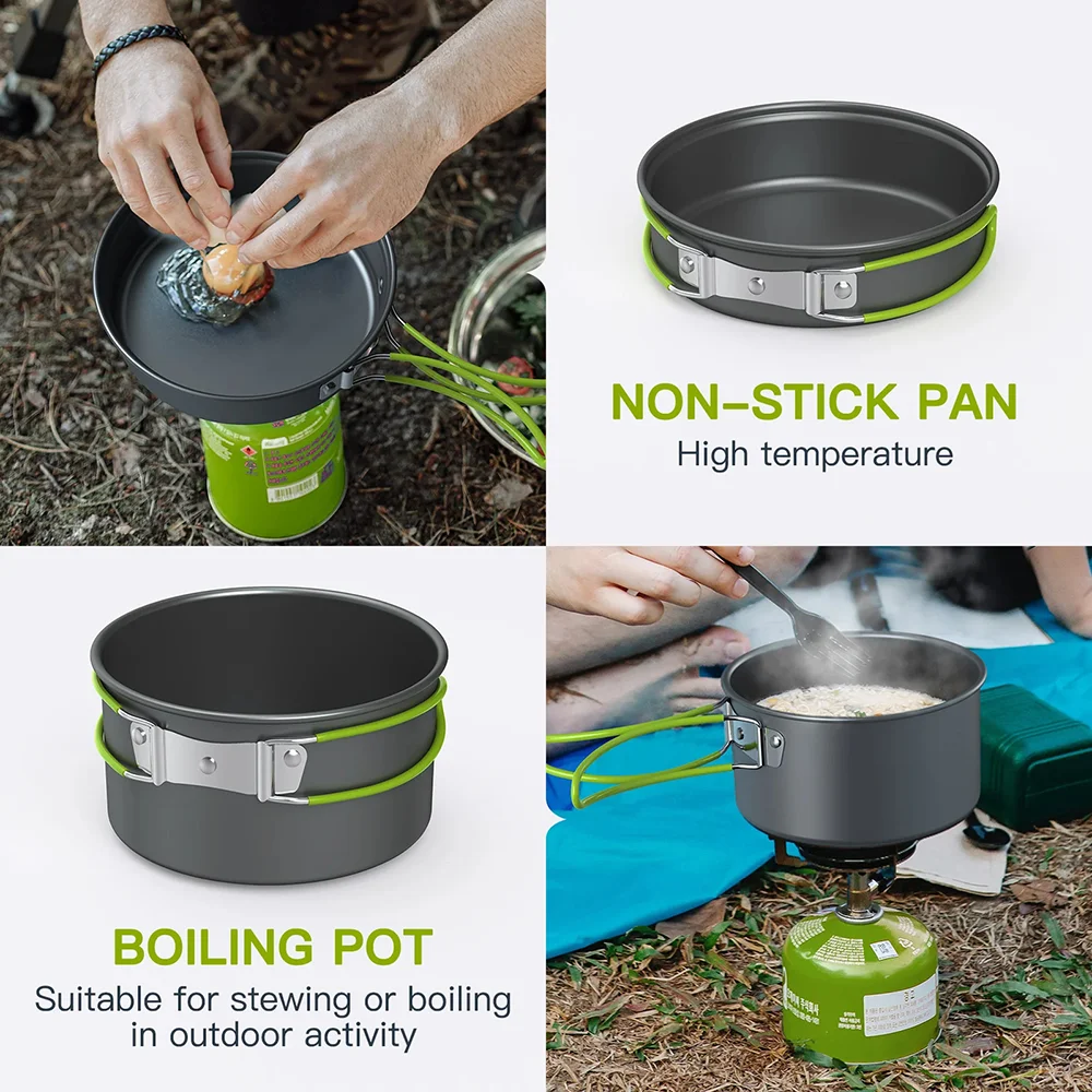 مجموعة أدوات الطهي للتخييم في  - مراجعة Camping Cooking Materials وسعره