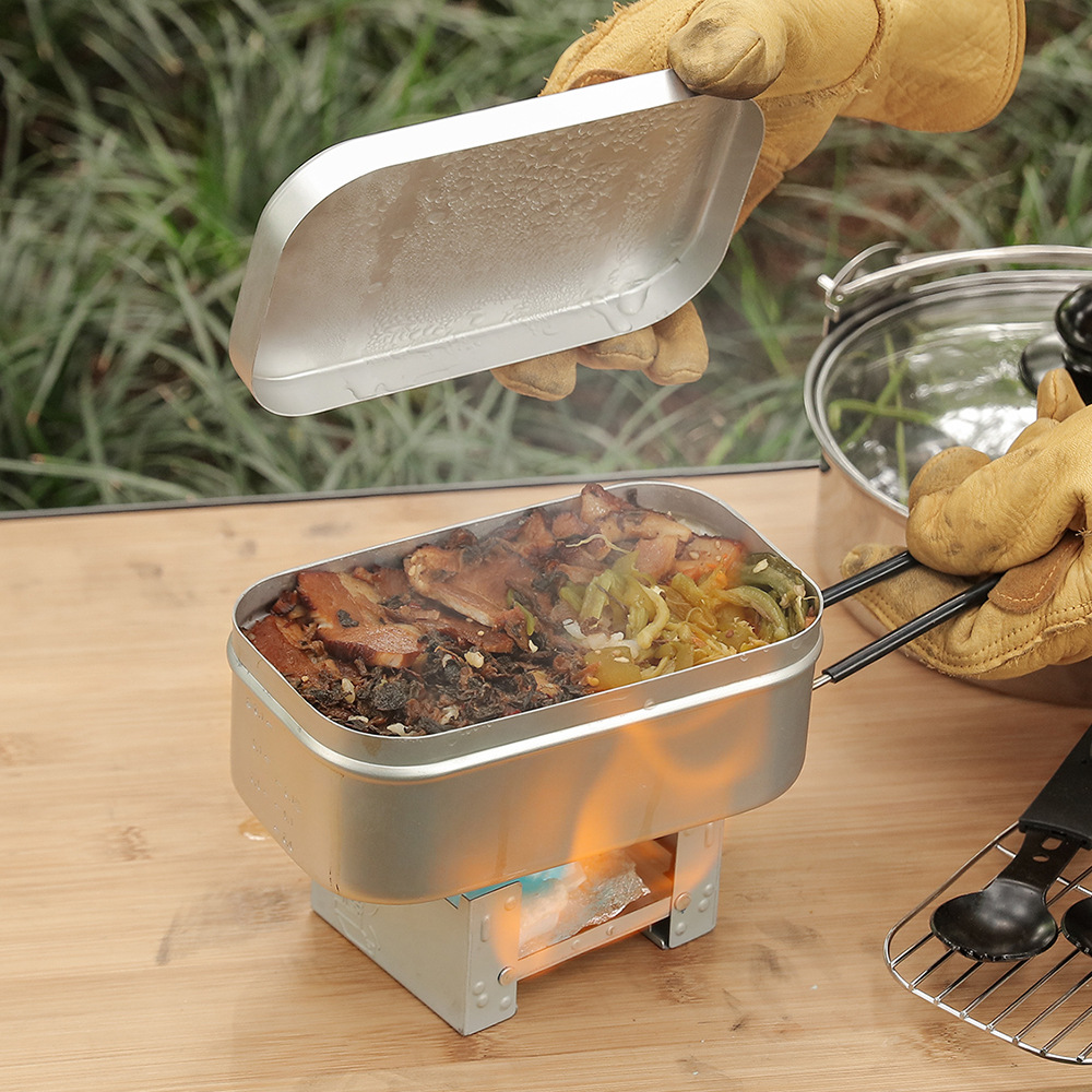 مجموعة فوضى الألومنيوم الخارجي - مراجعة Camping Cooking Mess Kit وسعره