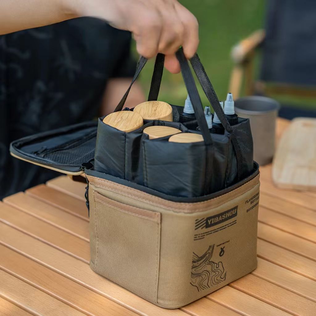 حقيبة تنظيم المطبخ المحمولة لل - مراجعة Camping Cooking Materials وسعره