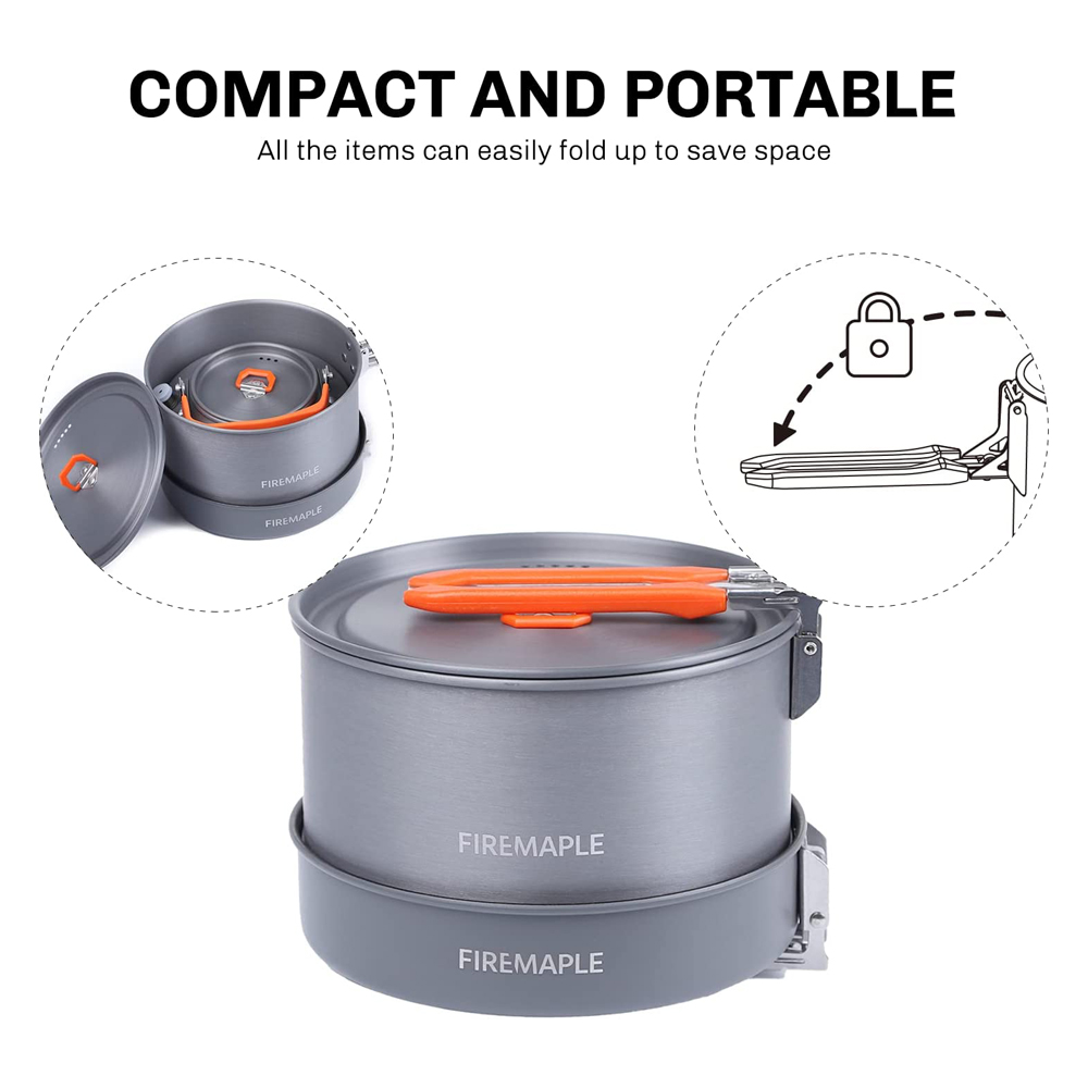 النار القيقب التخييم تجهيزات ا - مراجعة Camping Cooking And Dining Set وسعره