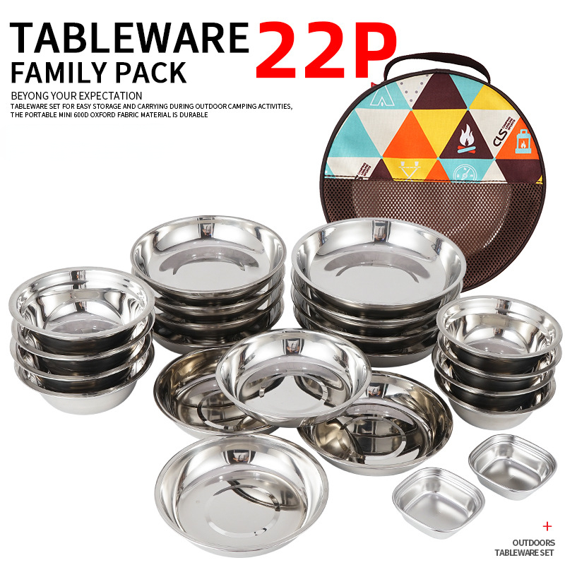 طقم أطباق طهي محمول جديد للتخي - مراجعة Camping Cooking And Dining Set وسعره