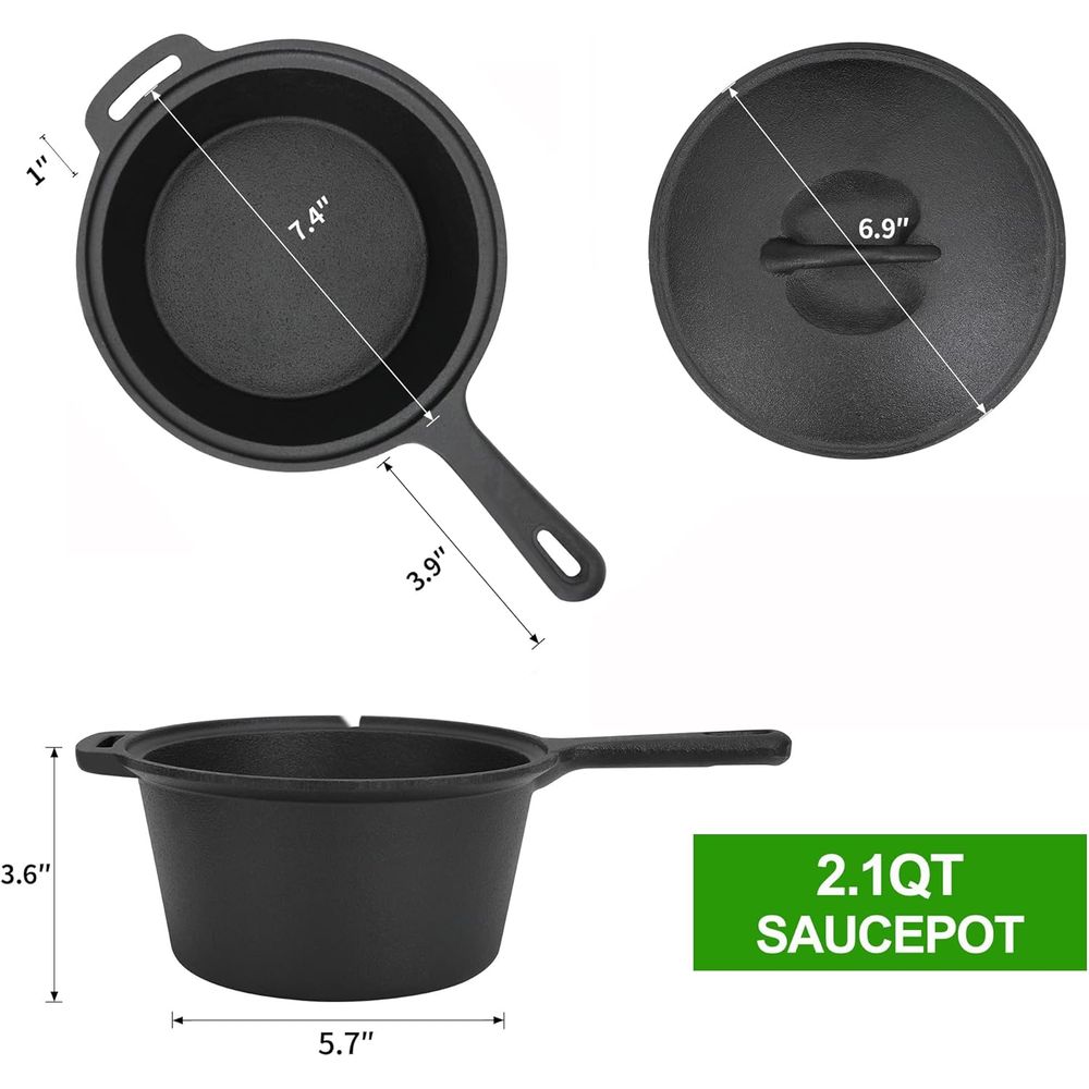 طقم طهي من 8 قطع من الحديد الز - مراجعة Vintage Camping Cooking Set وسعره