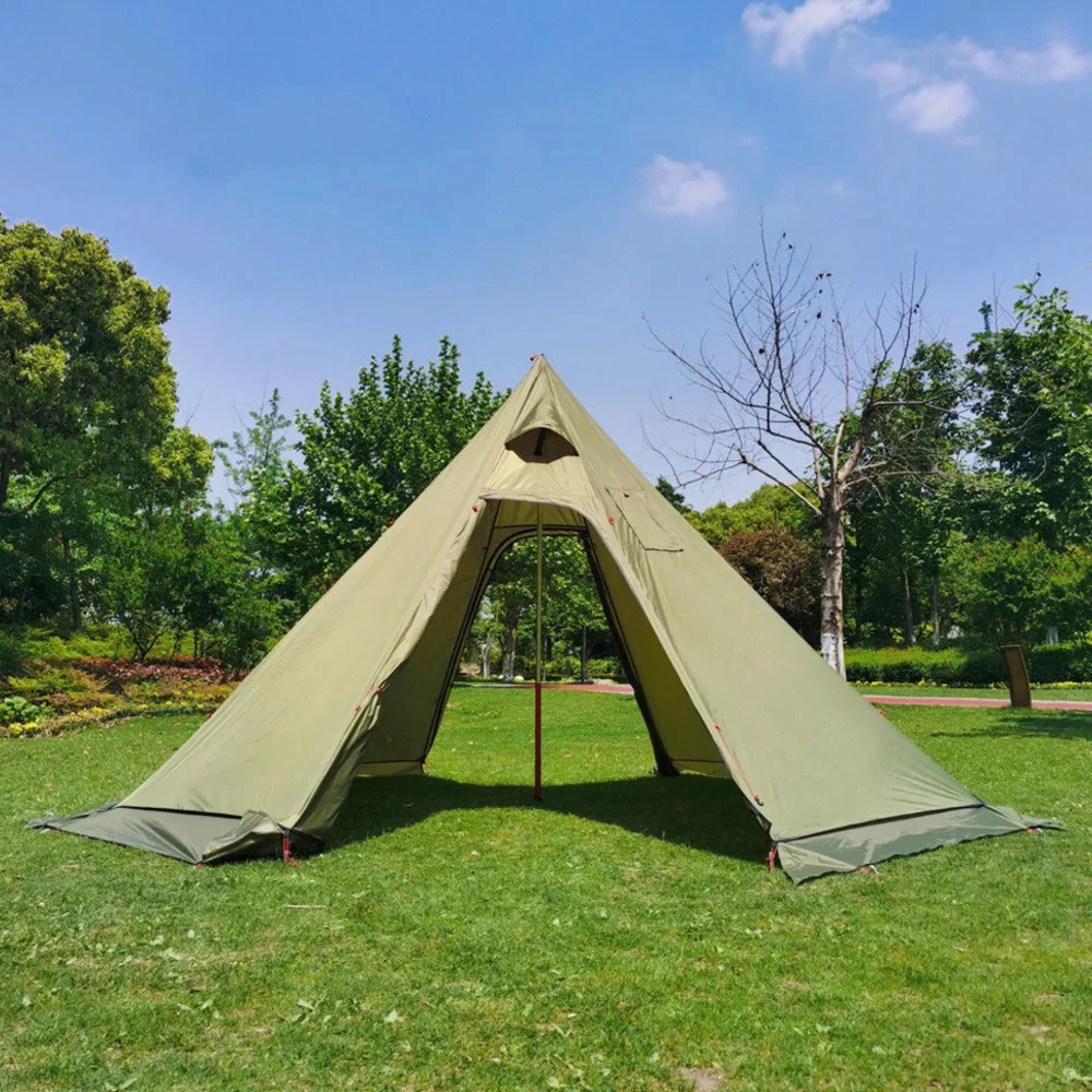 خيمة هرمية جديدة مع تنورة ثلجي - مراجعة Camping Cooking Tent وسعره