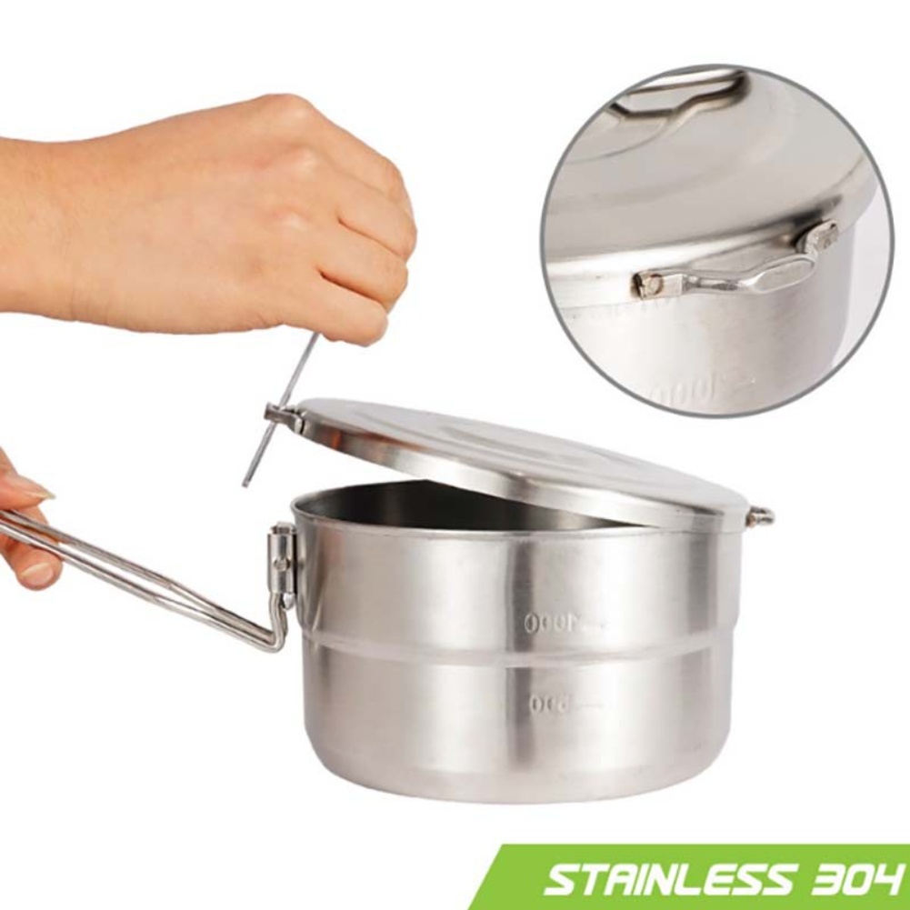 وعاء خارجي من الفولاذ المقاوم  - مراجعة Camping Cooking Materials وسعره