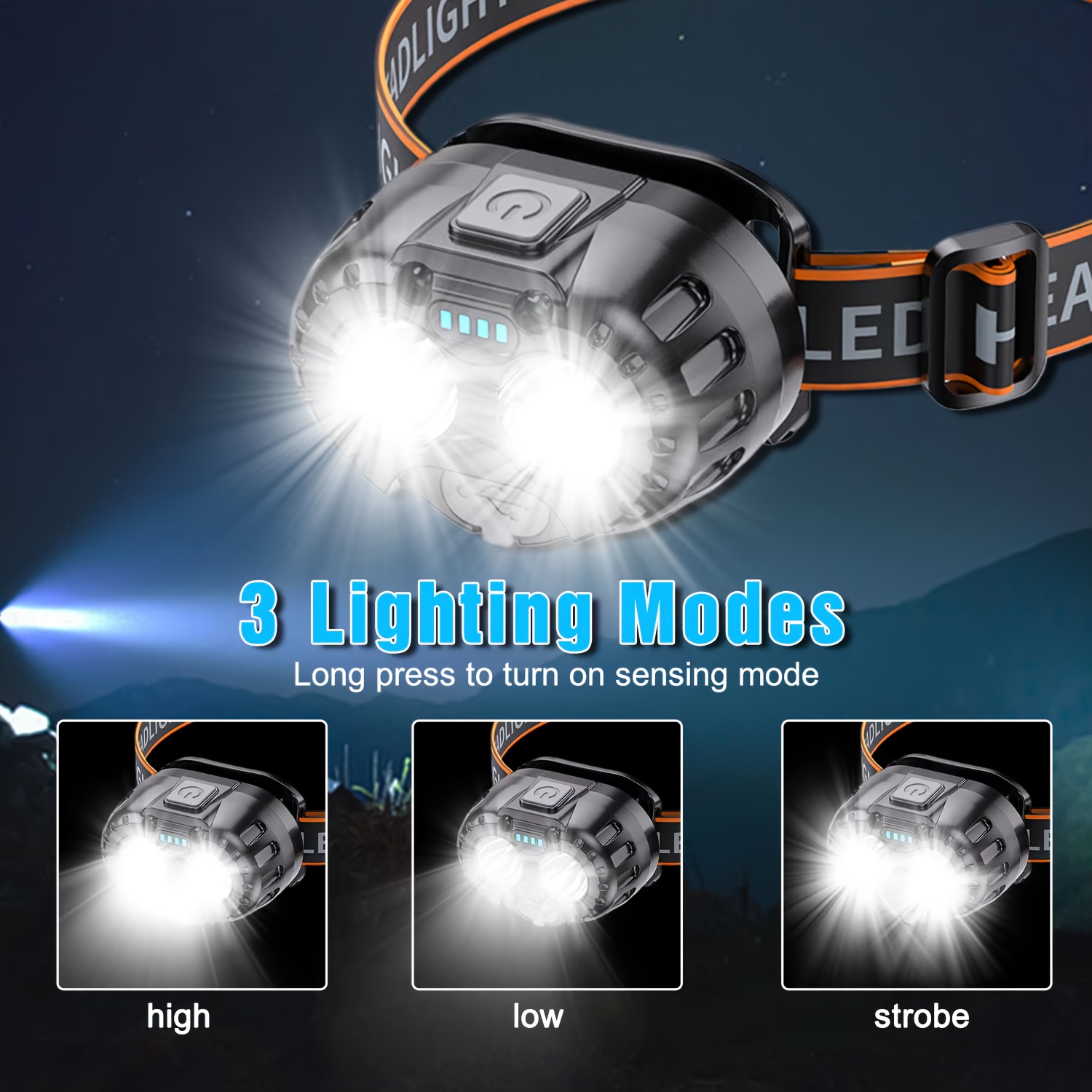 مصباح رأس LED قوي يعمل بالاستش - مراجعة Camping Cooking Fish وسعره